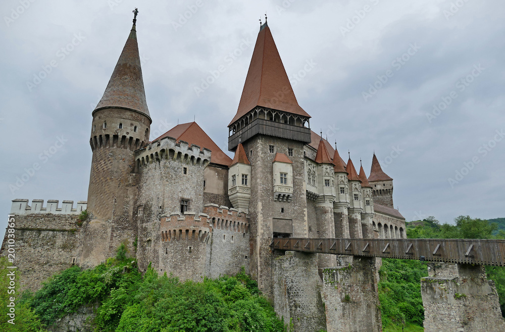 Romania, Hunedoara Castle, Castelul Corvinilor or Castelul Huniazilor, Transylvania