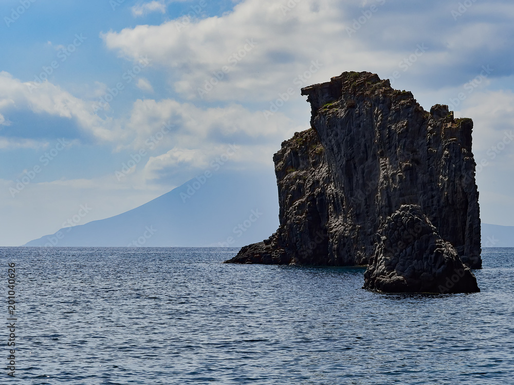 Islets and faraglioni of the Aeolian islands, Sicily, Italy

