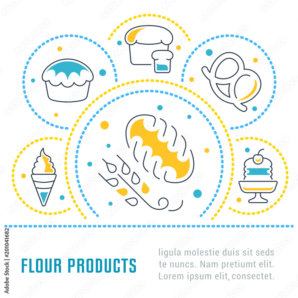 Website Banner and Landing Page of Flour Products.