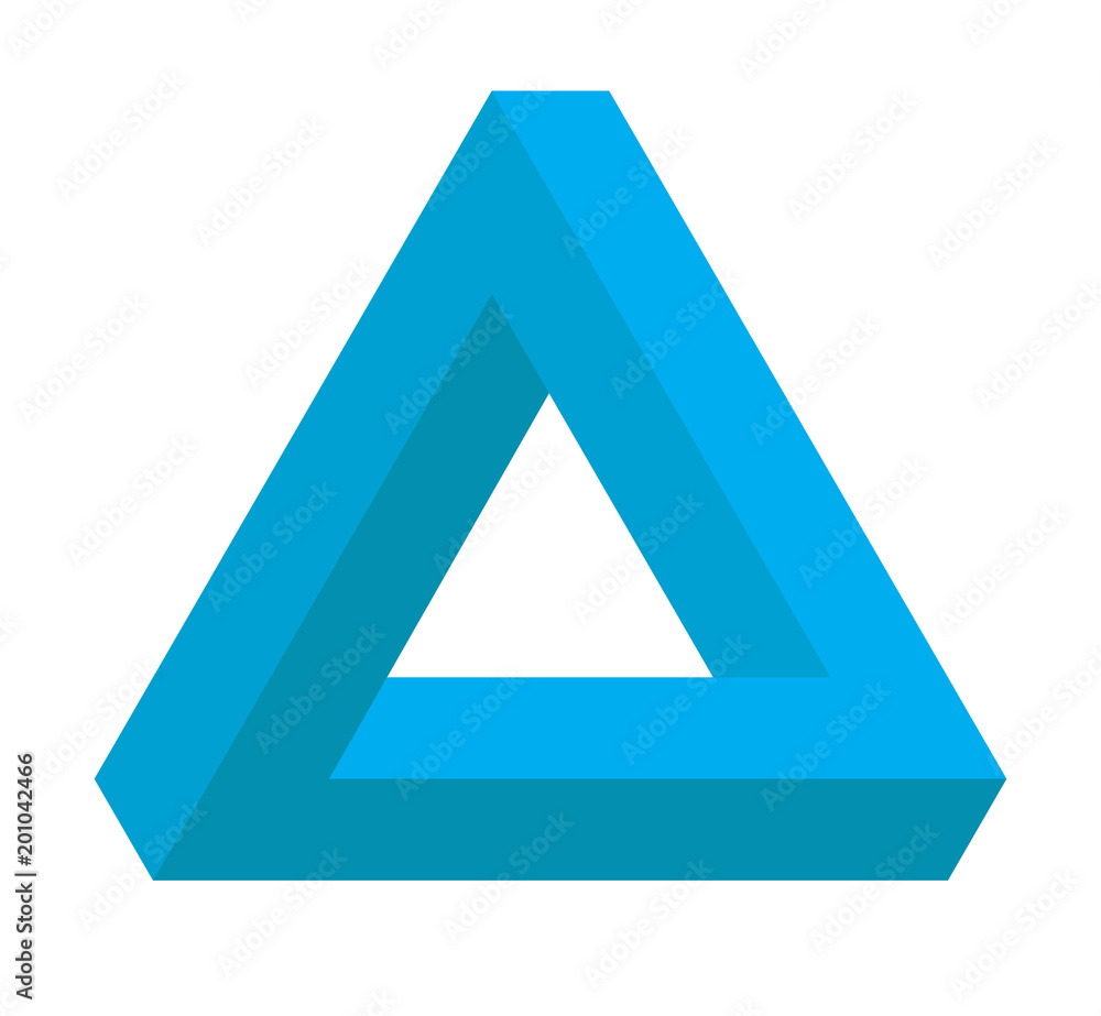 Fototapeta premium Wektor Penrose trójkąt na białym tle