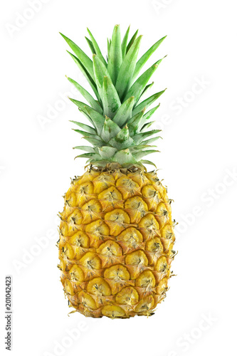 Pineapple isolated on white, Clipping path