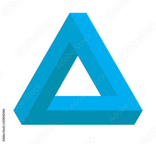 Vector Penrose triangle on white background