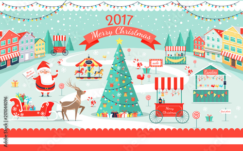 Merry Christmas 2017 Big Festive Fair Promo Poster