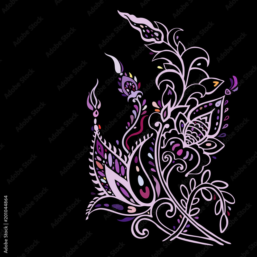 Paisley background. Hand Drawn ornament. Vector illustration Paisley background. Hand Drawn ornament. Vector illustration