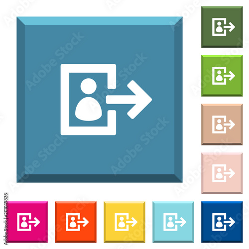 User logout white icons on edged square buttons