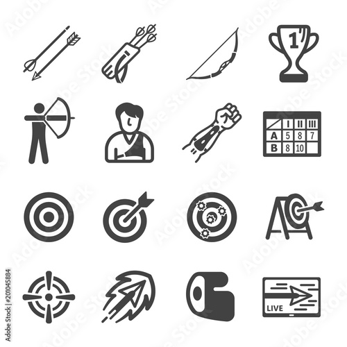 archery icon set