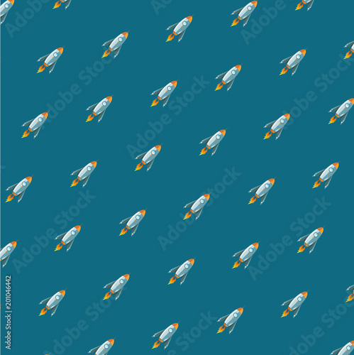 rocket pattern illustration graphic.