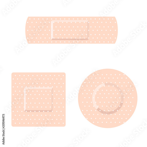 adhesive plaster isolated on white background