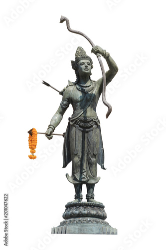 Vishnu holding a bow and arrow, Rattanakosin age, Thailand