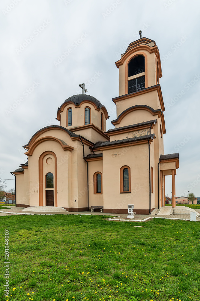 Naklejka premium Belgrade, Serbia April 07, 2018: Orthodox Church of Sv. Avakuma and Paisiya on Altina, Belgrade.