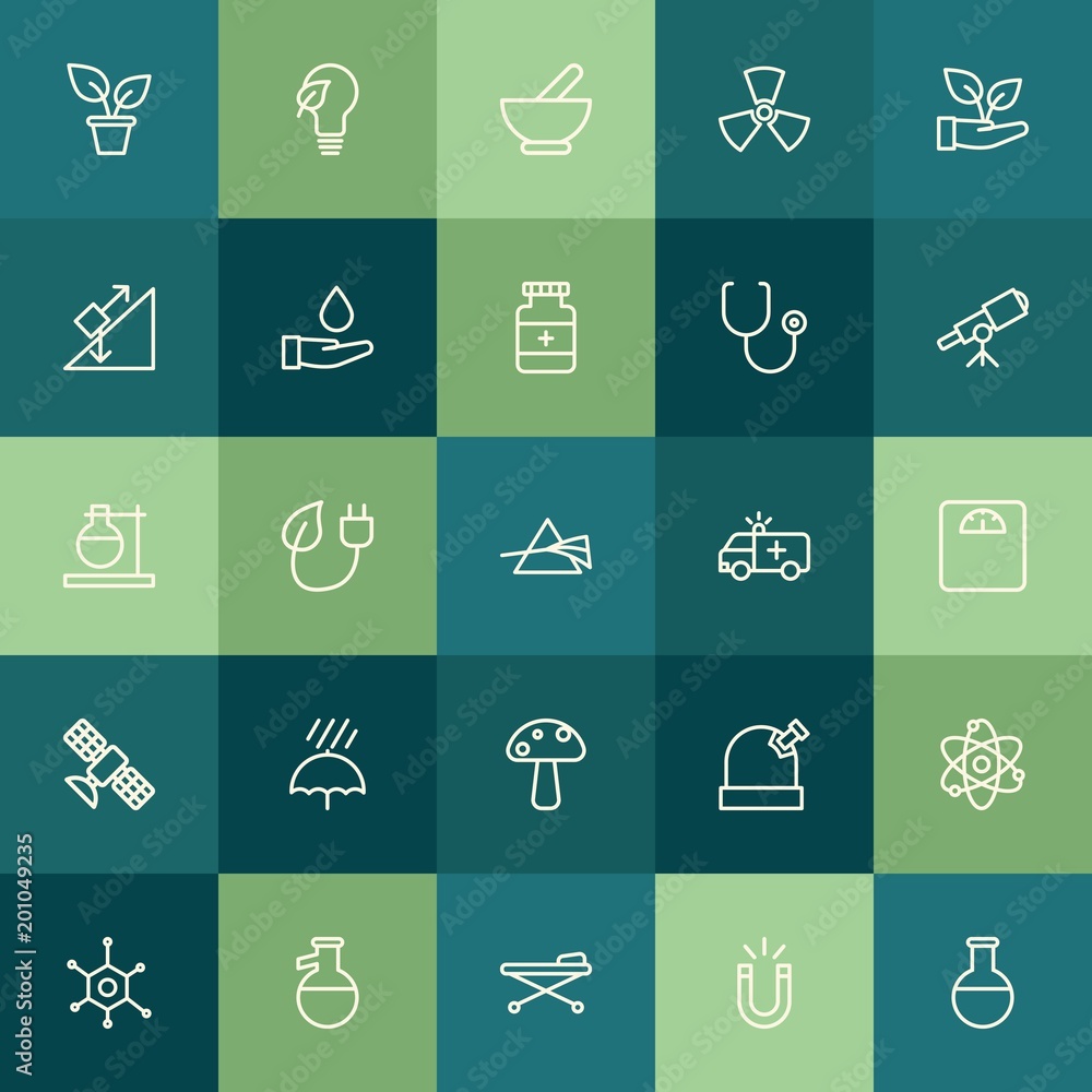 Modern Simple Set of health, science, nature Vector outline Icons. ..Contains such Icons as power, hazard, herbal, chemistry, danger and more on green background. Fully Editable. Pixel Perfect. Modern Simple Set of health, science, nature Vector outline Icons. ..Contains such Icons as power, hazard, herbal, chemistry, danger and more on green background. Fully Editable. Pixel Perfect.