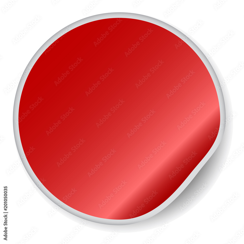 Mockup of a round red sticker. Easy to change the background Mockup of a round red sticker. Easy to change the background