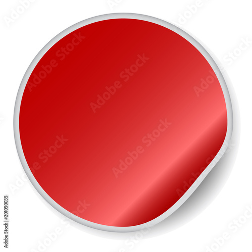 Mockup of a round red sticker. Easy to change the background Free Download Mockup of a round red sticker. Easy to change the background - GFXLoad