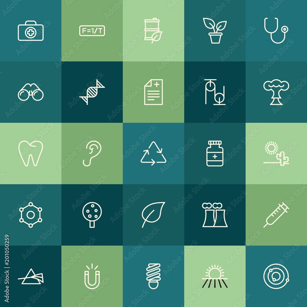Modern Simple Set of health, science, nature Vector outline Icons. ..Contains such Icons as school, science, magnetism, energy, kit and more on green background. Fully Editable. Pixel Perfect. Modern Simple Set of health, science, nature Vector outline Icons. ..Contains such Icons as school, science, magnetism, energy, kit and more on green background. Fully Editable. Pixel Perfect.