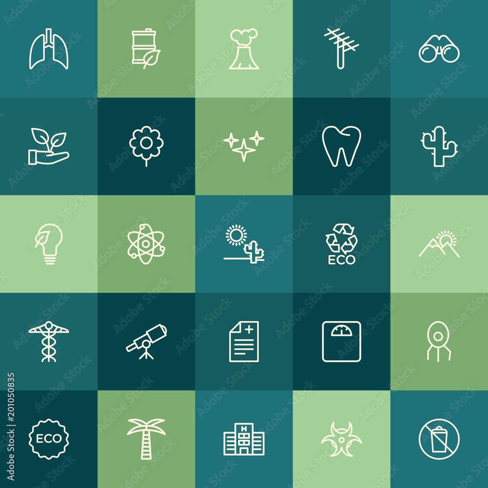Modern Simple Set of health, science, nature Vector outline Icons. ..Contains such Icons as nuclear, medicine, sign, landscape, danger and more on green background. Fully Editable. Pixel Perfect. Modern Simple Set of health, science, nature Vector outline Icons. ..Contains such Icons as nuclear, medicine, sign, landscape, danger and more on green background. Fully Editable. Pixel Perfect.