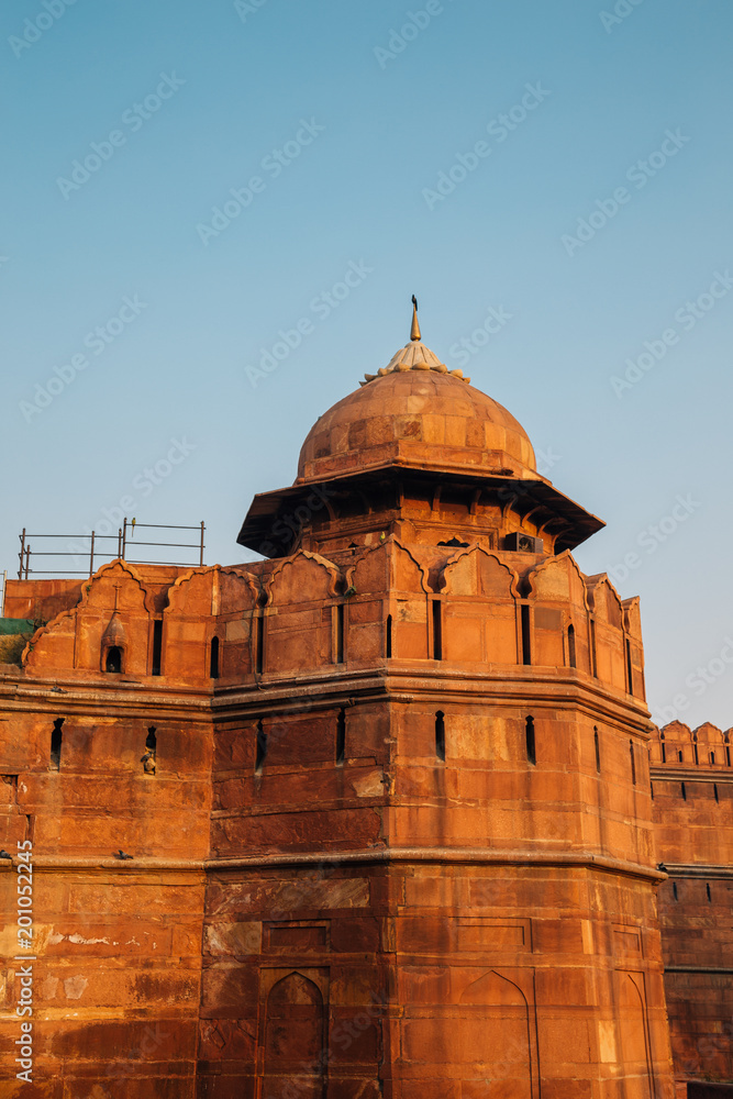 Red Fort ancient ruins in Delhi, India