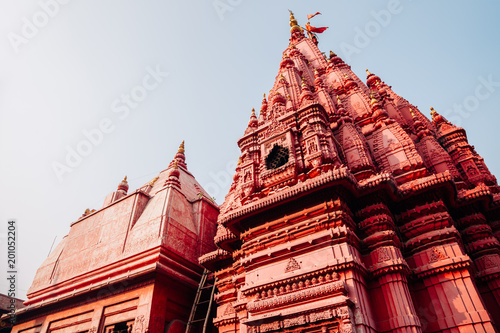Shri Durga Temple historical building in Varanasi, India