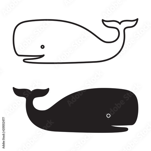 whale vector character cartoon icon logo dolphin shark tail fin illustration