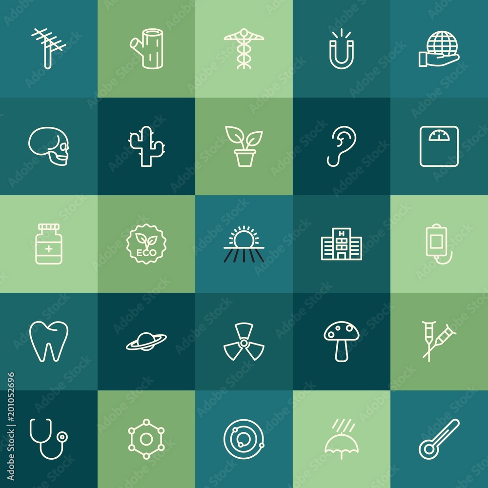 Modern Simple Set of health, science, nature Vector outline Icons. ..Contains such Icons as sign, dish, health, element, panel, symbol and more on green background. Fully Editable. Pixel Perfect. Modern Simple Set of health, science, nature Vector outline Icons. ..Contains such Icons as sign, dish, health, element, panel, symbol and more on green background. Fully Editable. Pixel Perfect.
