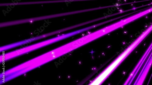 疾走感のあるカラフルな線と星　背景