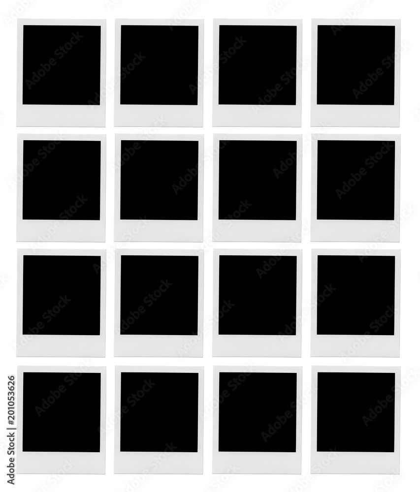 Retro realistic blank instant photos with shadow Retro realistic blank instant photos with shadow