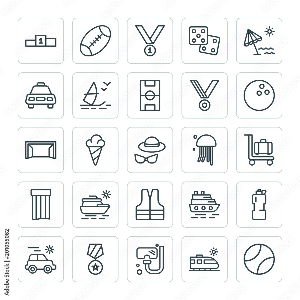 Modern Simple Set of sports, travel Vector outline Icons. ..Contains such Icons as competition, snorkel, victory, cruise, bottle, sea and more on white background. Fully Editable. Pixel Perfect Modern Simple Set of sports, travel Vector outline Icons. ..Contains such Icons as competition, snorkel, victory, cruise, bottle, sea and more on white background. Fully Editable. Pixel Perfect
