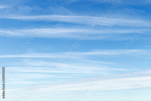 Canvas Print beautiful blue sky with white Cirrus clouds