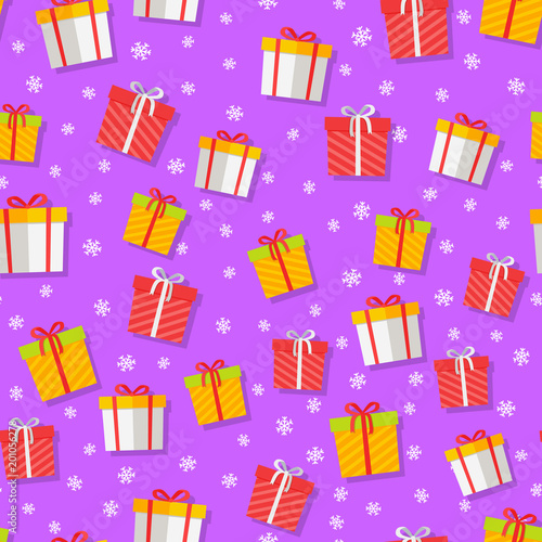 Wrapped Gifts Seamless Patterns Vector