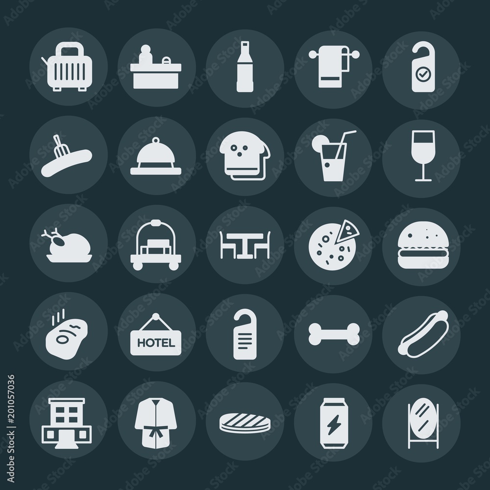 Modern Simple Set of food, hotel, drinks Vector fill Icons. ..Contains such Icons as skeleton, energy, design, building, can, desk and more on dark background. Fully Editable. Pixel Perfect. Modern Simple Set of food, hotel, drinks Vector fill Icons. ..Contains such Icons as skeleton, energy, design, building, can, desk and more on dark background. Fully Editable. Pixel Perfect.