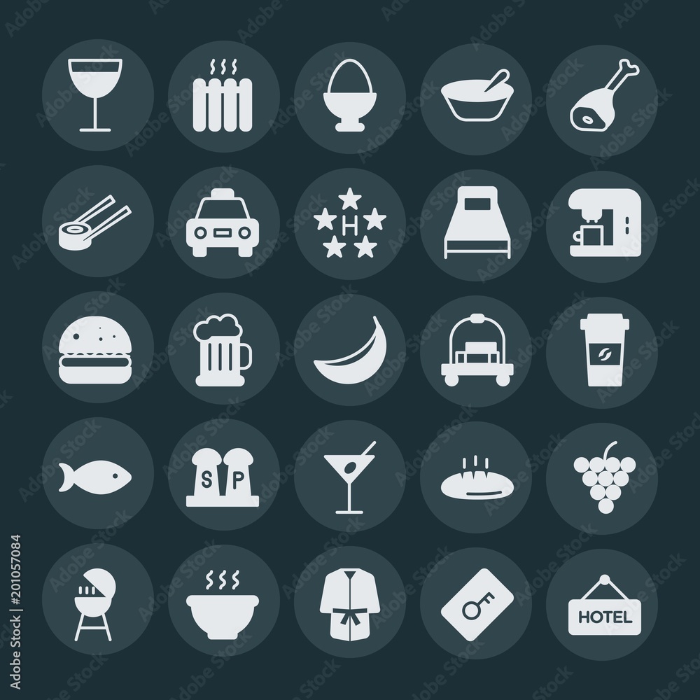 Modern Simple Set of food, hotel, drinks Vector fill Icons. ..Contains such Icons as energy, food, house, travel, glass, food, soup and more on dark background. Fully Editable. Pixel Perfect. Modern Simple Set of food, hotel, drinks Vector fill Icons. ..Contains such Icons as energy, food, house, travel, glass, food, soup and more on dark background. Fully Editable. Pixel Perfect.