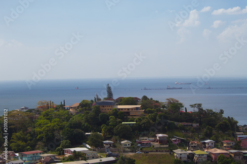 Seaside view from hilltop