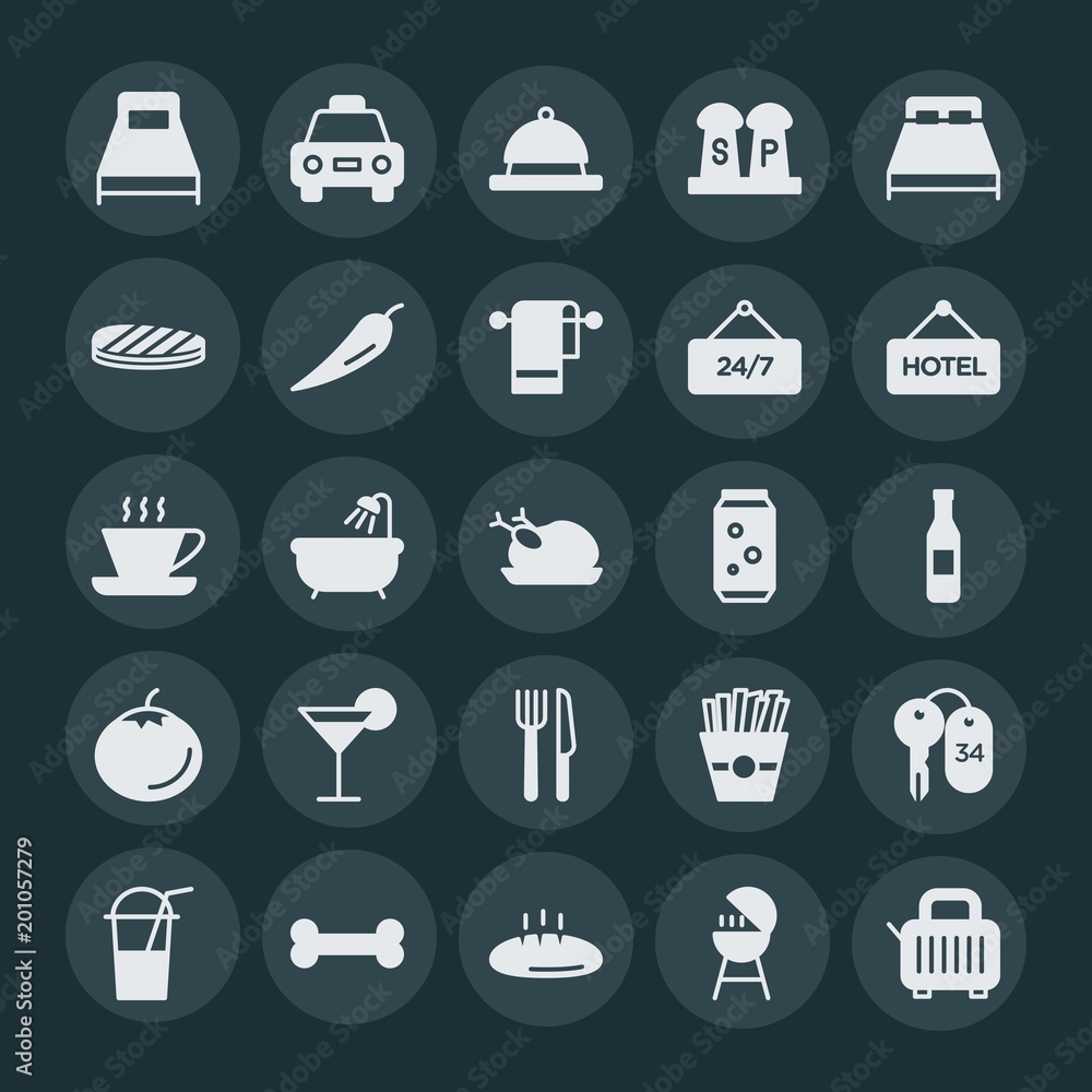 Modern Simple Set of food, hotel, drinks Vector fill Icons. ..Contains such Icons as glass, cold, kitchen, vector, travel, skeleton and more on dark background. Fully Editable. Pixel Perfect. Modern Simple Set of food, hotel, drinks Vector fill Icons. ..Contains such Icons as glass, cold, kitchen, vector, travel, skeleton and more on dark background. Fully Editable. Pixel Perfect.