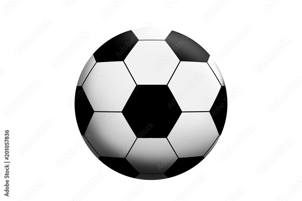 Balón de fútbol sobre fondo blanco. Balón de fútbol sobre fondo blanco.