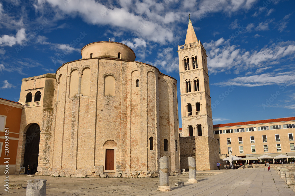 Church of St. Donatus in Zadar - famous historic city in Croatia.   