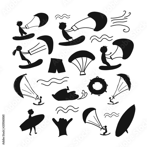 Kiteboarding, sketch for your design