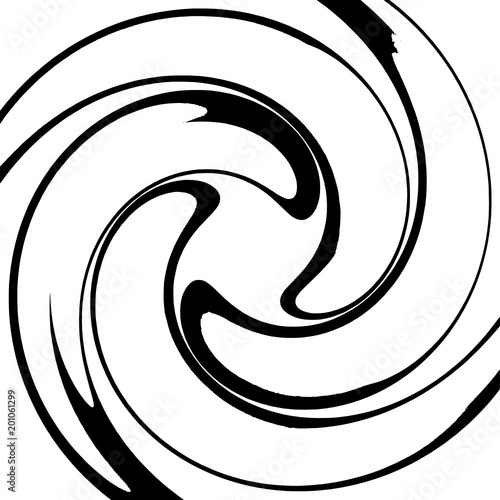 Abstraction graceful spiral in a black - white color