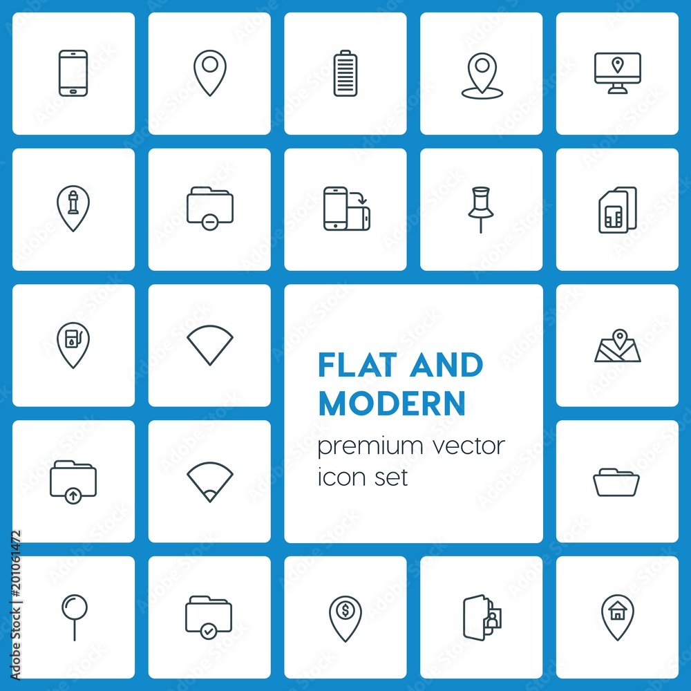 Modern Simple Set of location, folder, mobile Vector outline Icons. ..Contains such Icons as money, lighthouse, wireless, power, full and more on dark background. Fully Editable. Pixel Perfect Modern Simple Set of location, folder, mobile Vector outline Icons. ..Contains such Icons as money, lighthouse, wireless, power, full and more on dark background. Fully Editable. Pixel Perfect