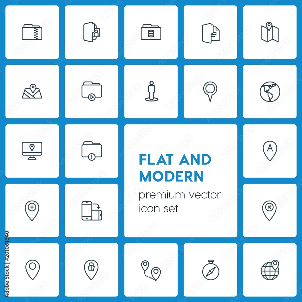 Modern Simple Set of location, folder, mobile Vector outline Icons. ..Contains such Icons as symbol, place, delete, location, zip, phone and more on dark background. Fully Editable. Pixel Perfect Modern Simple Set of location, folder, mobile Vector outline Icons. ..Contains such Icons as symbol, place, delete, location, zip, phone and more on dark background. Fully Editable. Pixel Perfect