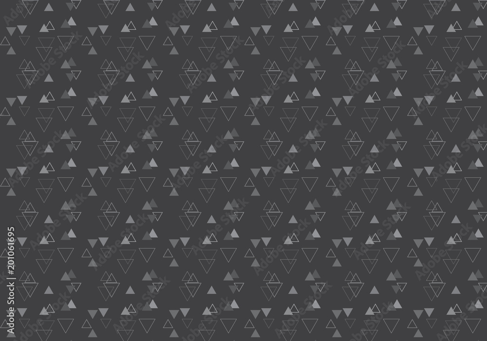 Triangles gray vector pattern on a dark gray background Triangles gray vector pattern on a dark gray background