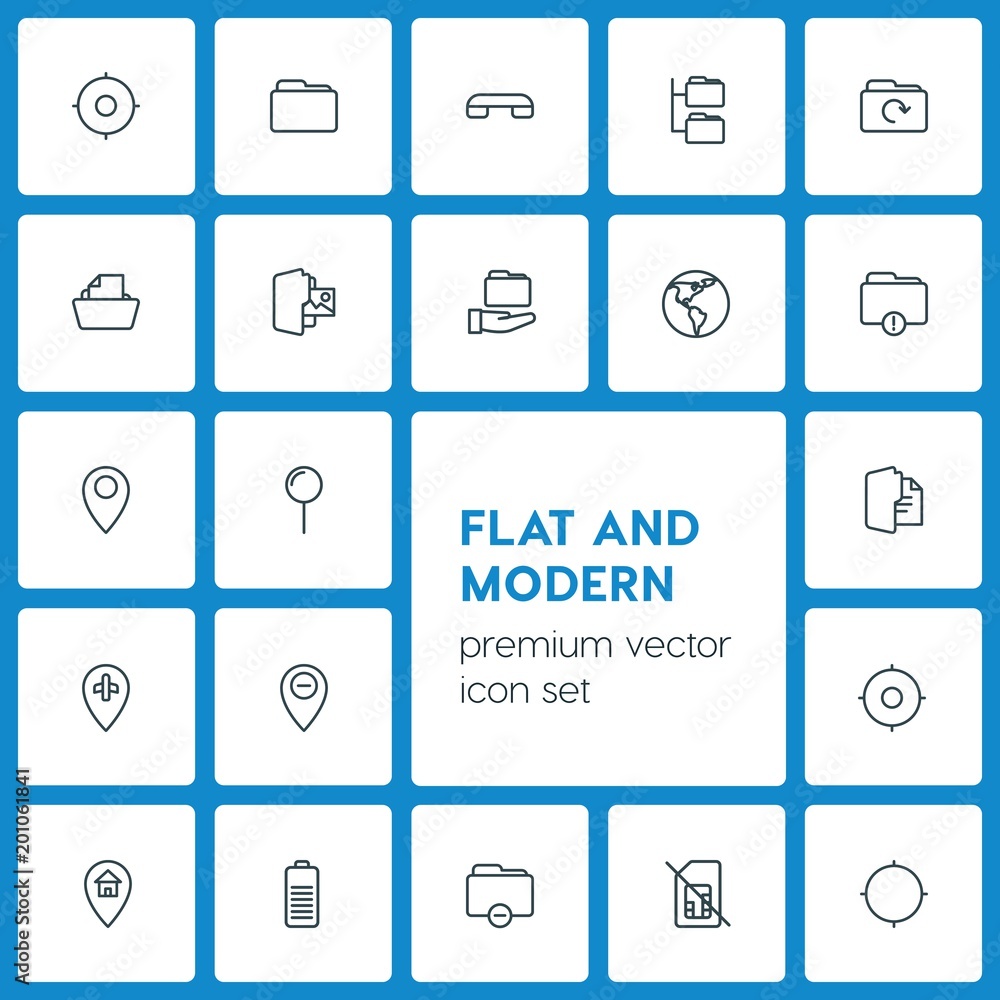 Modern Simple Set of location, folder, mobile Vector outline Icons. ..Contains such Icons as technology, travel, globe, pin, earth, card and more on dark background. Fully Editable. Pixel Perfect Modern Simple Set of location, folder, mobile Vector outline Icons. ..Contains such Icons as technology, travel, globe, pin, earth, card and more on dark background. Fully Editable. Pixel Perfect