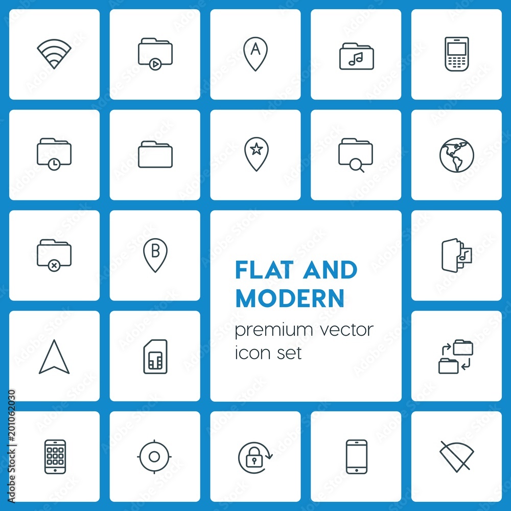 Modern Simple Set of location, folder, mobile Vector outline Icons. ..Contains such Icons as internet, keyboard, illustration, modern and more on dark background. Fully Editable. Pixel Perfect Modern Simple Set of location, folder, mobile Vector outline Icons. ..Contains such Icons as internet, keyboard, illustration, modern and more on dark background. Fully Editable. Pixel Perfect