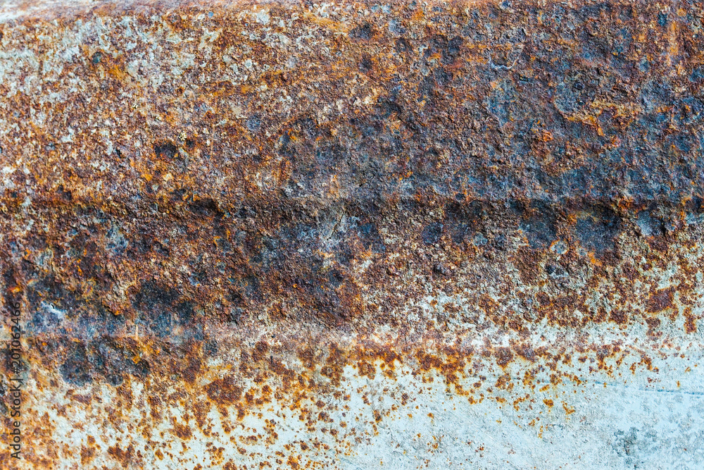 The rust formed on the steel plate The rust formed on the steel plate