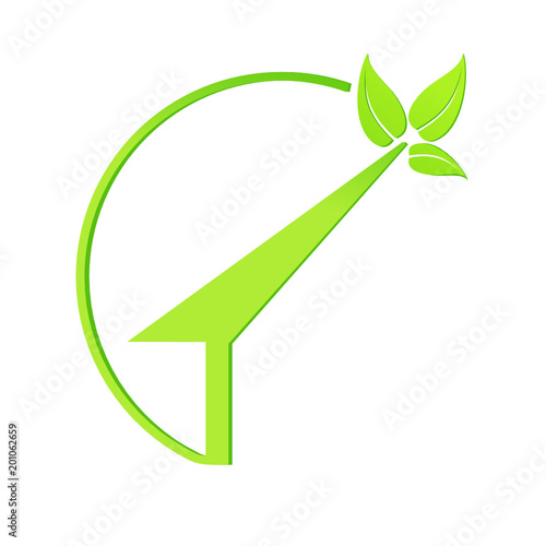 logo maison nature écologie vecteur