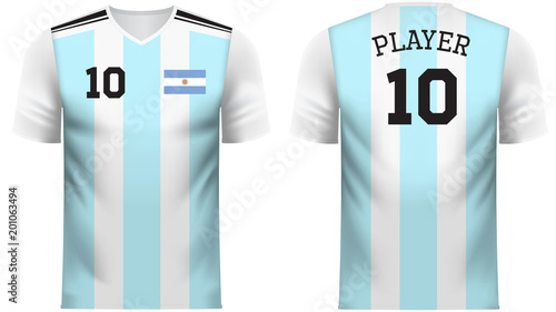Argentina Fan sports tee shirt in generic country colors