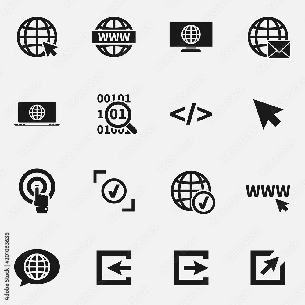 Set of web site vector icons. Set of web site vector icons.