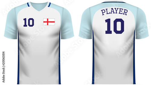 England fan sports tee shirt in generic country colors