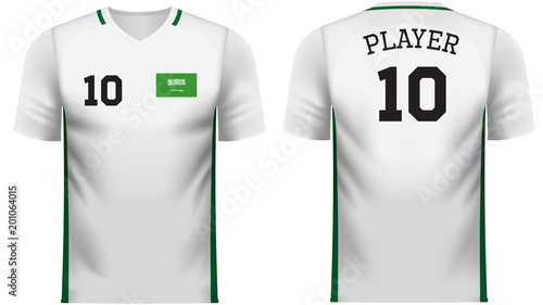 Saudi Arabia Fan sports tee shirt in generic country colors