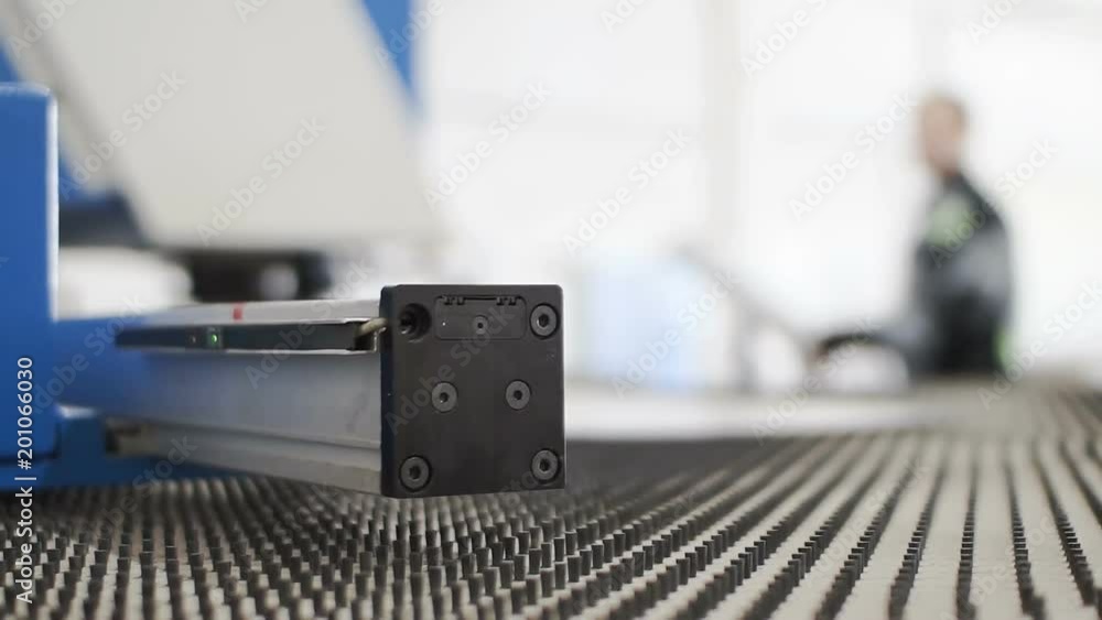 control over the production process by the engineer. moving parts of a robotic machine at a metalworking plant