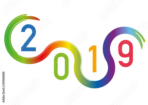 2019 - année - présentation - carte de vœux - objectif - entreprise - challenge - invitation - arc en ciel