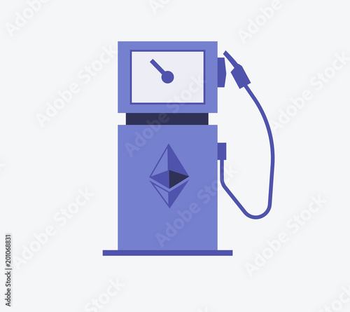 Etherium Gas Station symbol Vector illustration style is flat iconic symbols photo